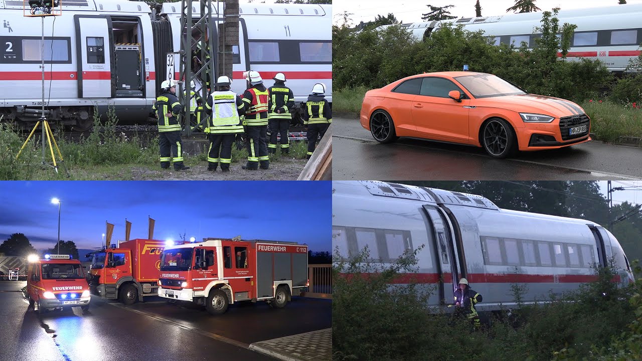 SCHADEN AN OBERLEITUNG - ICE OHNE STROM | 250 REISENDE AUS ZUG EVAKUIERT IN GROß-ROHRHEIM ~ 19.05.24