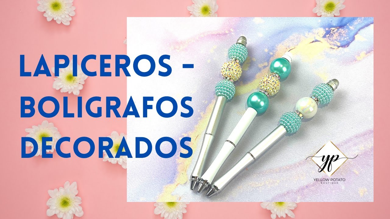 BEADABLE PENS/ BOLIGRAFOS LAPICEROS DECORADOS / Bolígrafos Lapiceros de Cuentas Brillosas / DIY PEN
