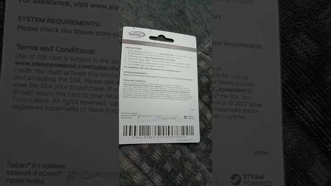 Steam gift card