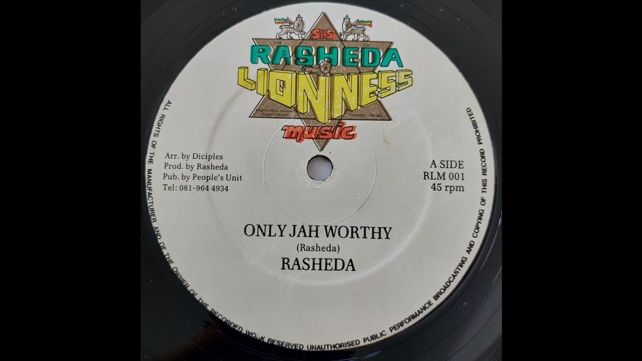 Rasheda - Only Jah Worthy - Sis Rasheda Lionness Music 12inch 1992