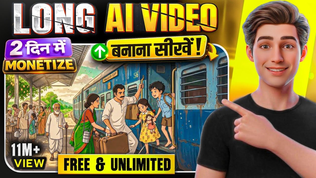 Long AI Video Kaise Banaye (15 Min) Using Just 1 Prompt || Ai Automation 2026