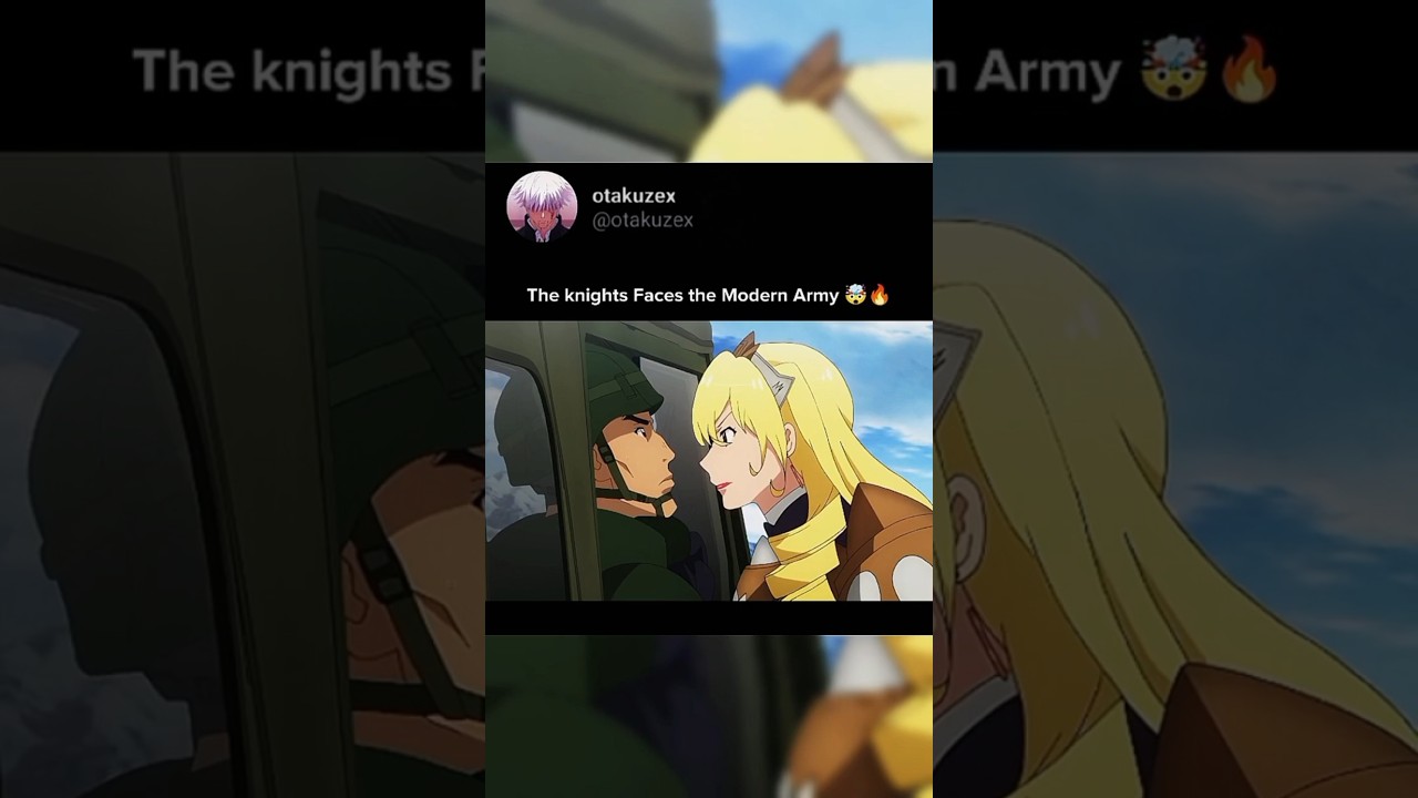 The knights Faces the Modern Army 🤯🔥 #anime #shorts