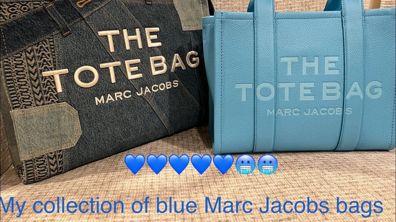 My ENTIRE blue Marc Jacobs tote bag collection 💙