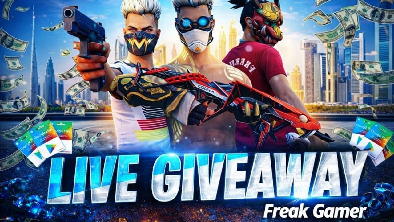 🔴FREE FIRE LIVE GIVEAWAY😱CUSTOM ROOM | FF LIVE REDEEM CODE GIVEAWAY |#freak gamer