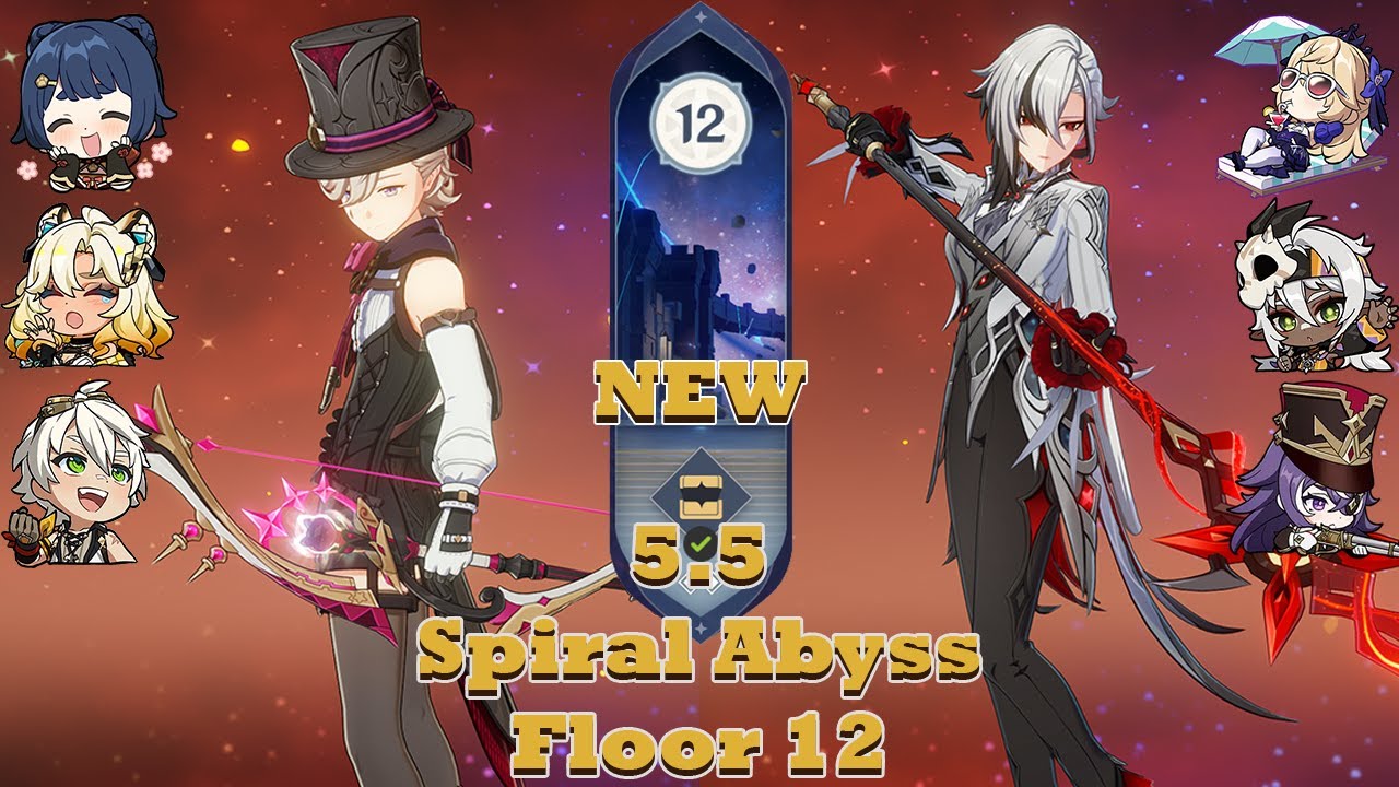 [5.5 Abyss] Lyney Mono Pyro & Arlecchino Overload Spiral Abyss floor 12 | Genshin Impact