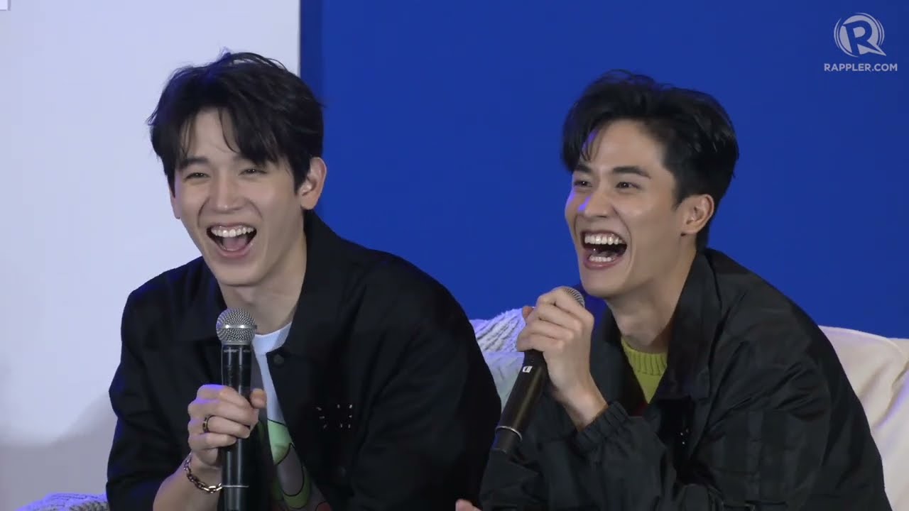 Press conference with Thai actors Tay Tawan and New Thitipoom (TayNew)