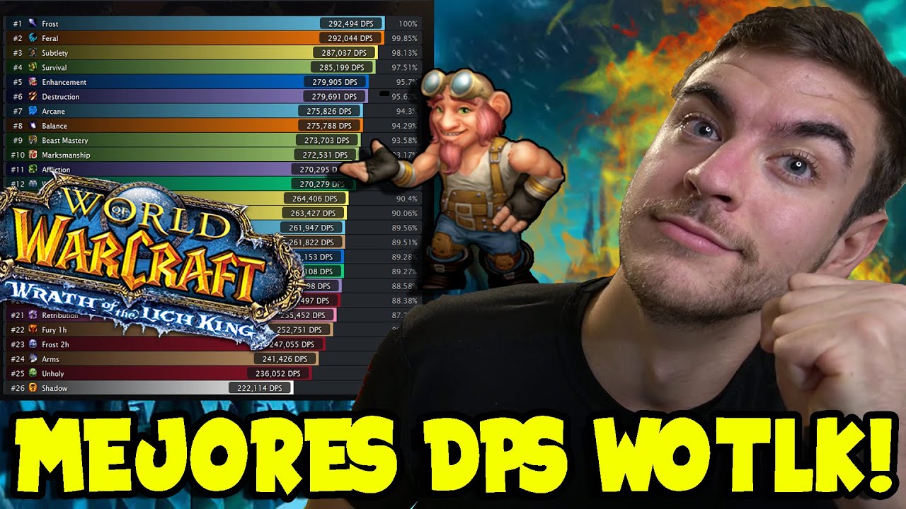 🔥LOS MEJORES DPS DE LA WOTLK POR FASES! | ¿QUE CLASE ELEGIR? | LICH KING | WOW CLASSIC