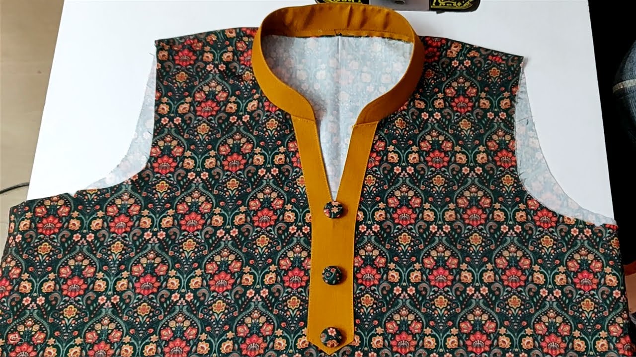 How To Make High Neck Collar Kurti Design Cutting and Stitching || Latest Collar Neck Design