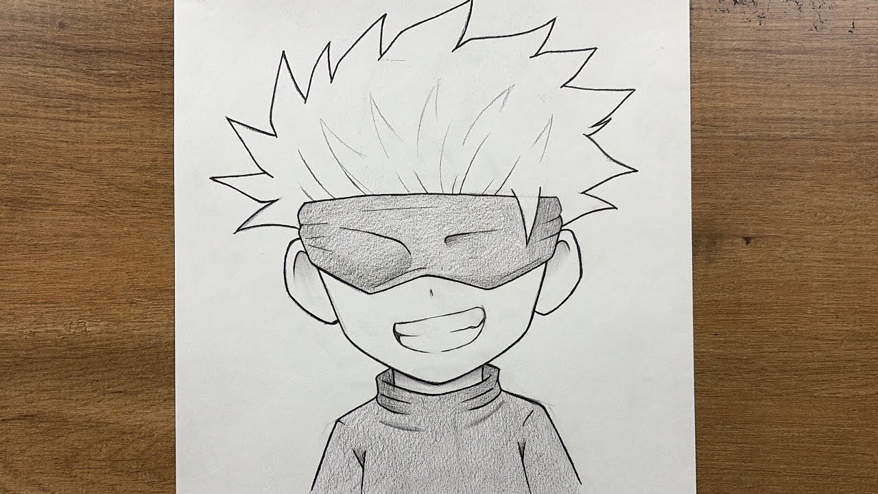 How to Draw Gojo Satoru Step by Step | Jujutsu Kaisen Tutorial