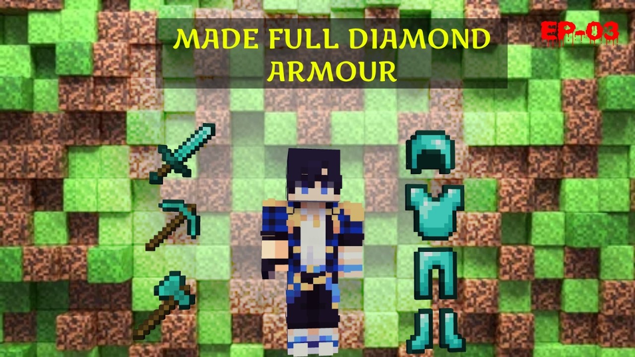 I Made Full Diamond Armour But Not WITH The Help Of VILLAGERS 😎 | SURVIVAL EP-03