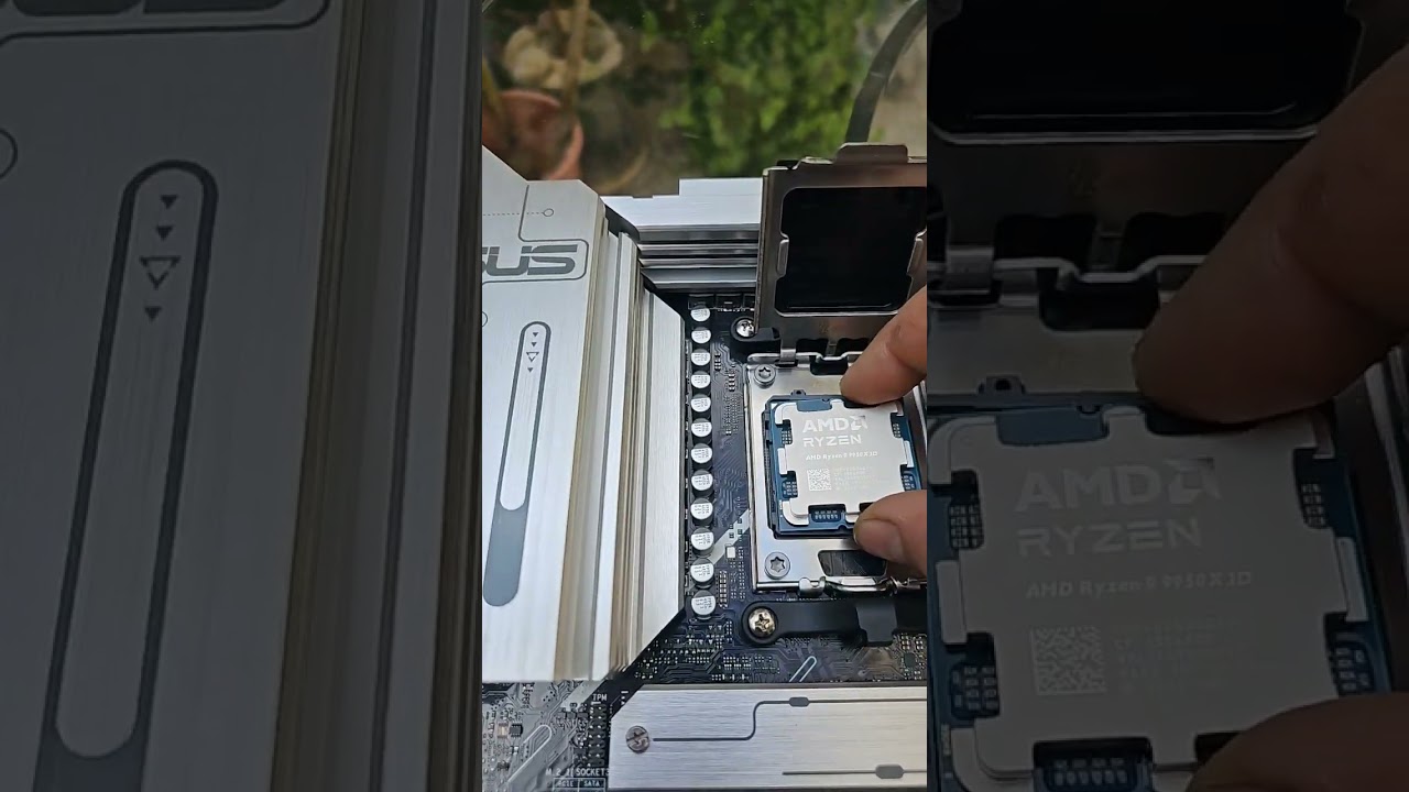 AMD Ryzen 9 9950X3D installation in Asus Prime X870-P WIFI MB #amd #gaming #pcmr #ryzen #asmr