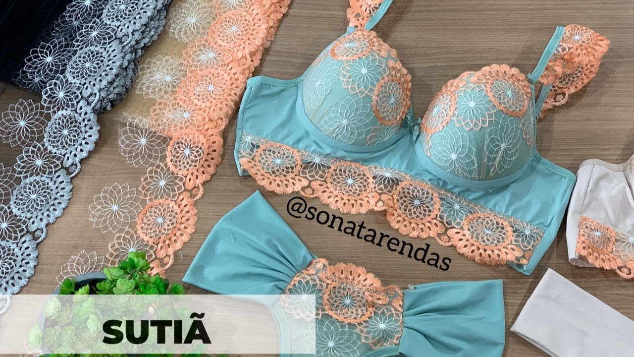 SUTIÃ COM TULE BORDADO - PASSO A PASSO