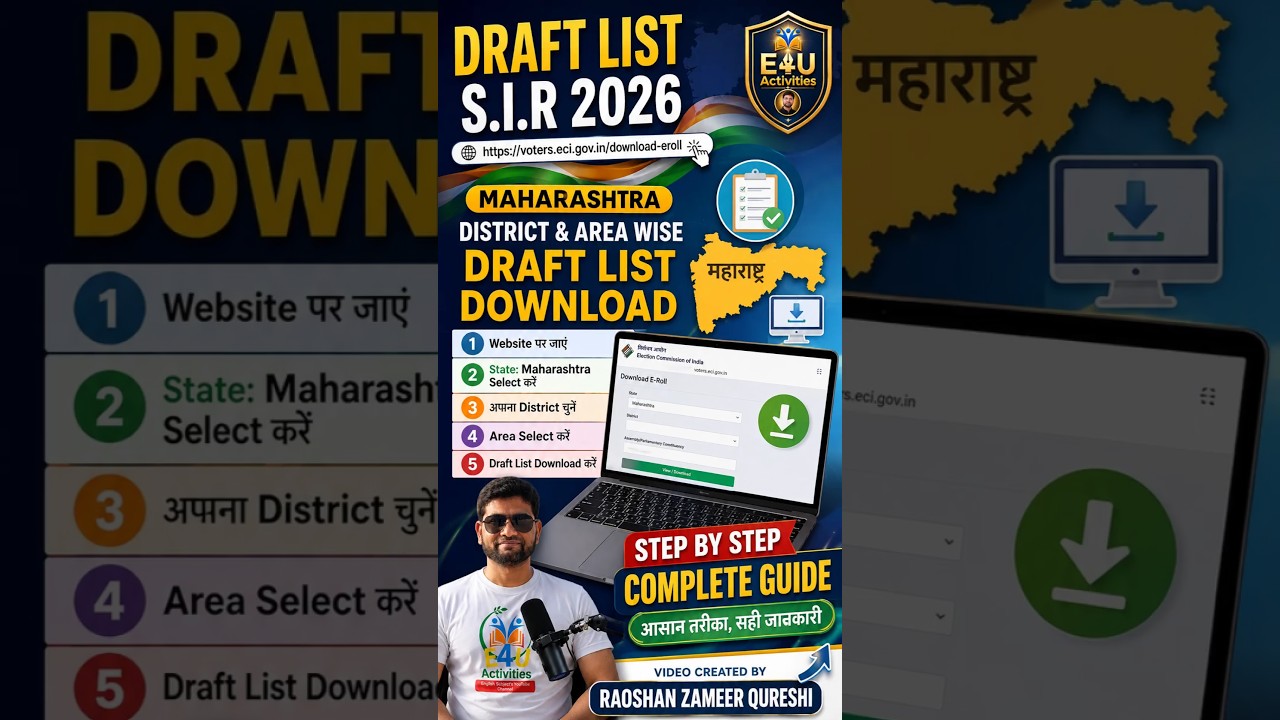 Maharashtra SIR 2026 Draft Voter List Download | Apna Naam Kaise Check Kare? | Step by Step #sir26
