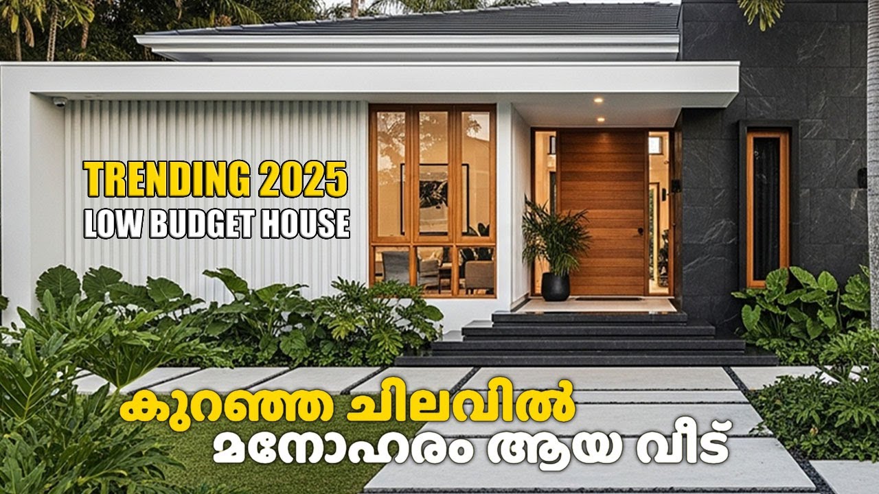 Amazing LOW Budget Single Floor Kerala House Elevation Designs