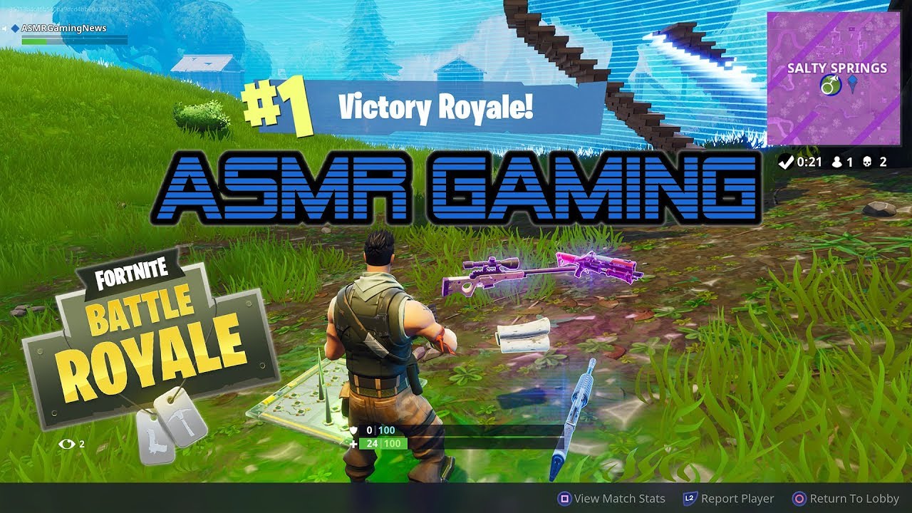 ASMR Gaming | My 1st Solo Victory Royale Win In Fortnite (5th Win) ★Controller Sounds + Whispering☆