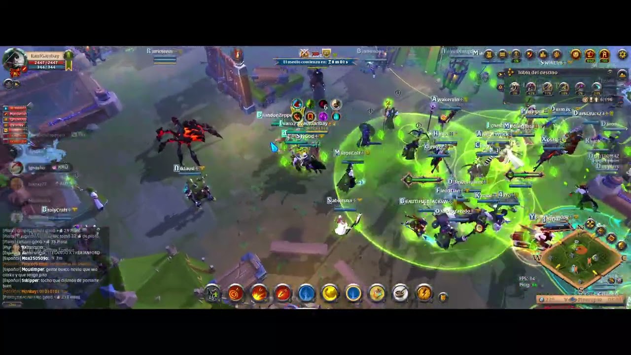 Practica Bomb ZvZ Facciones Albion Online Gremio R4VEN