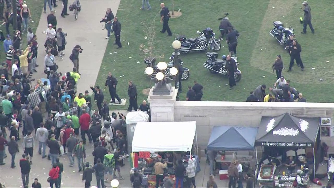 Raw AIRTRACKER7 over shots fired at 420 rally