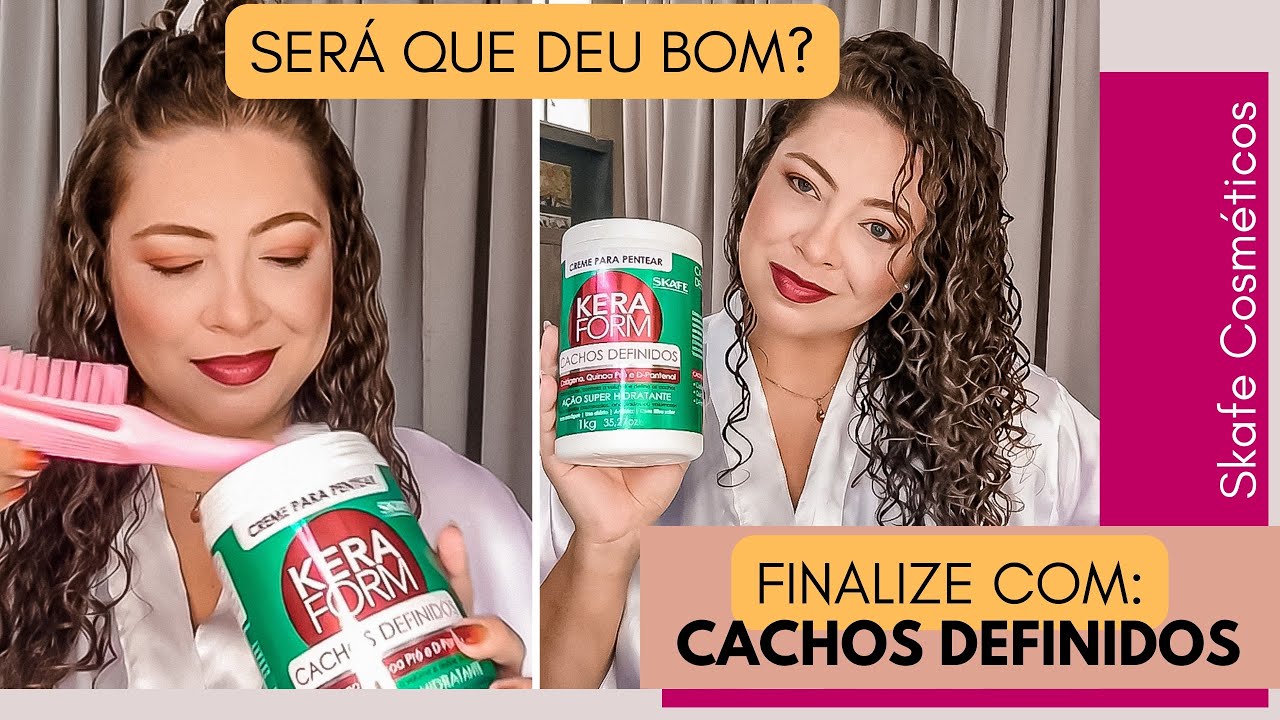 FINALIZE COM KERAFORM CACHOS DEFINIDOS SKAFE COSMÉTICOS - SERÁ QUE DEU BOM? #FinalizacaoDeCachos