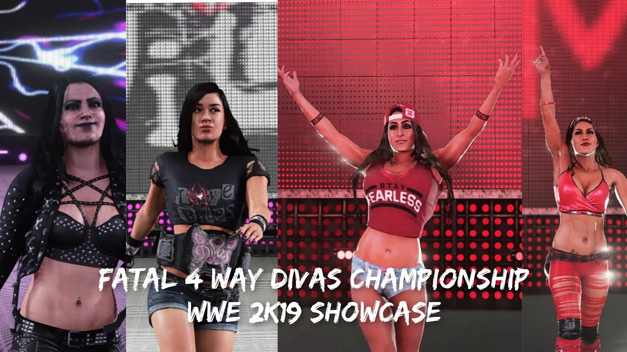 AJ Lee vs Paige vs Brie Bella vs Nikki Bella | WWE 2K19 Showcase