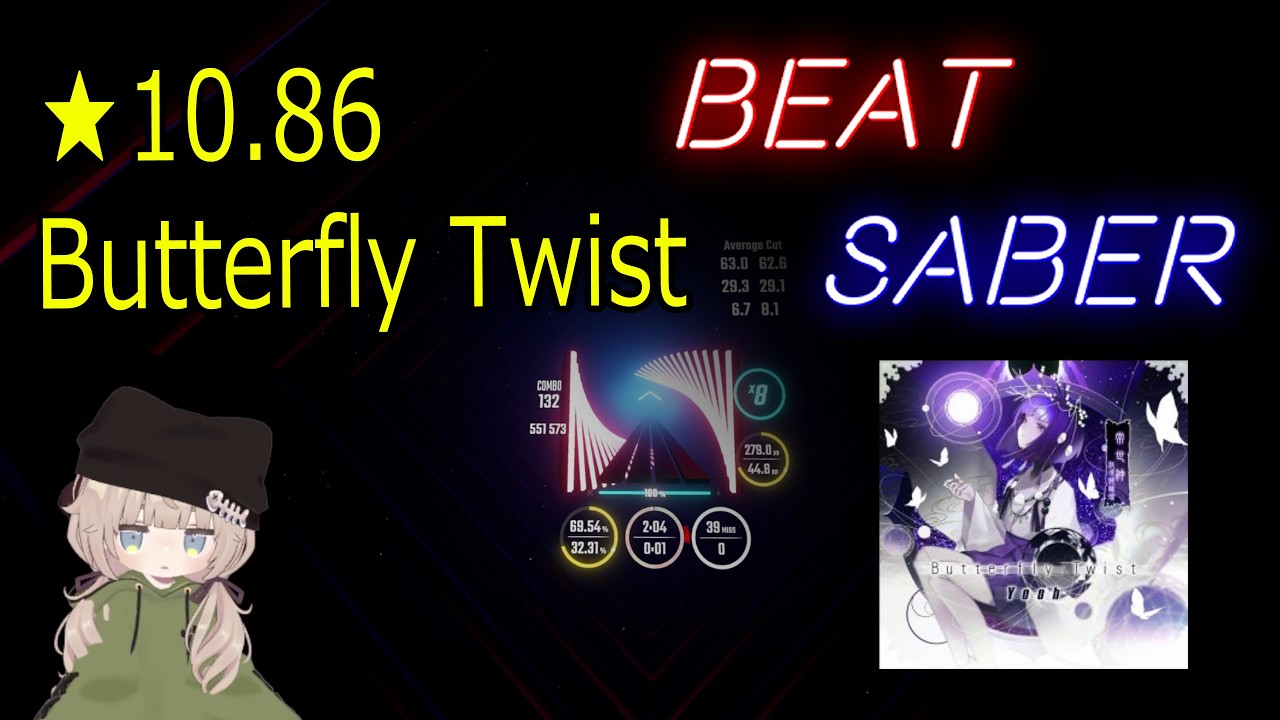 【BeatSaber】Butterfly Twist[Expert+ - A]