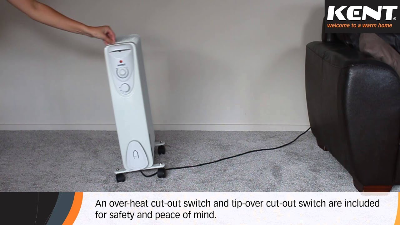 Kent 1500W Oil Free Column Heater - White
