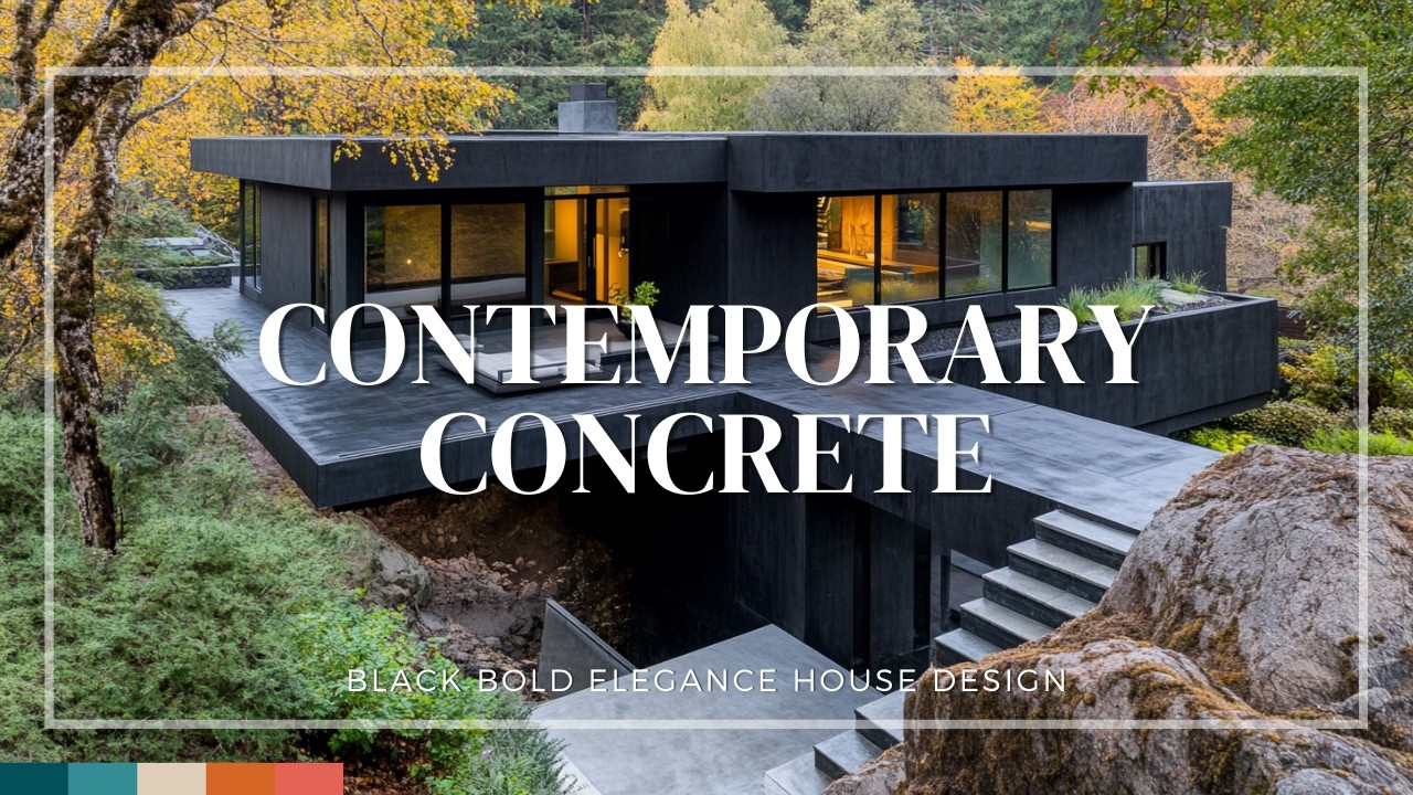 Black Bold Elegance: The Ultimate Contemporary Concrete House Design