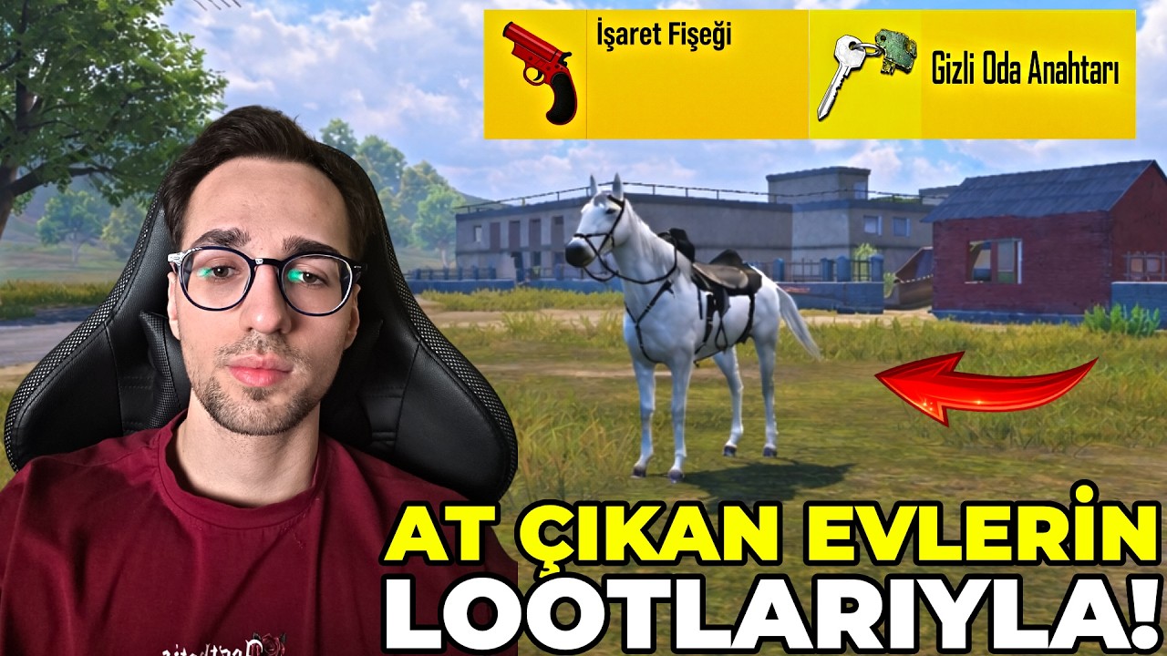 AT ÇIKAN EVLERİN LOOTLARIYLA WIN ALMAK! (FİŞEK + GİZLİ ODA ANAHTARI ÇIKTI) PUBG MOBILE