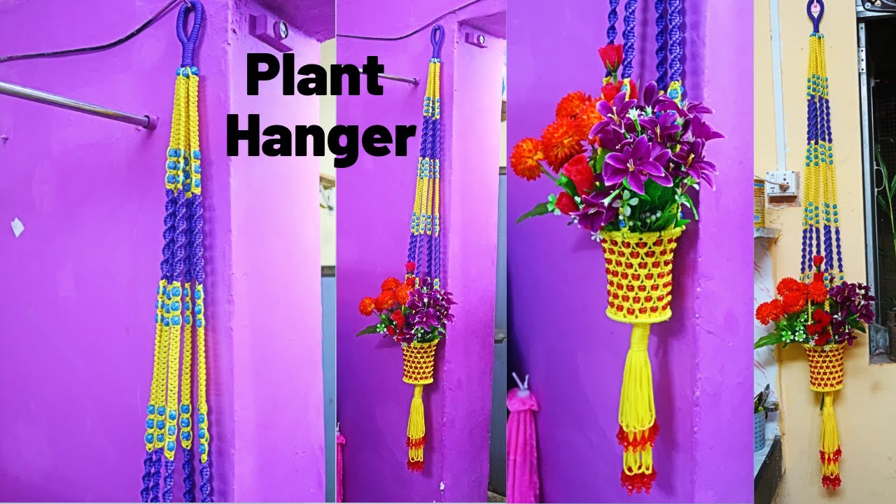 Macrame long plant hanger for home decor | home decor idea handmade | Macrame Art