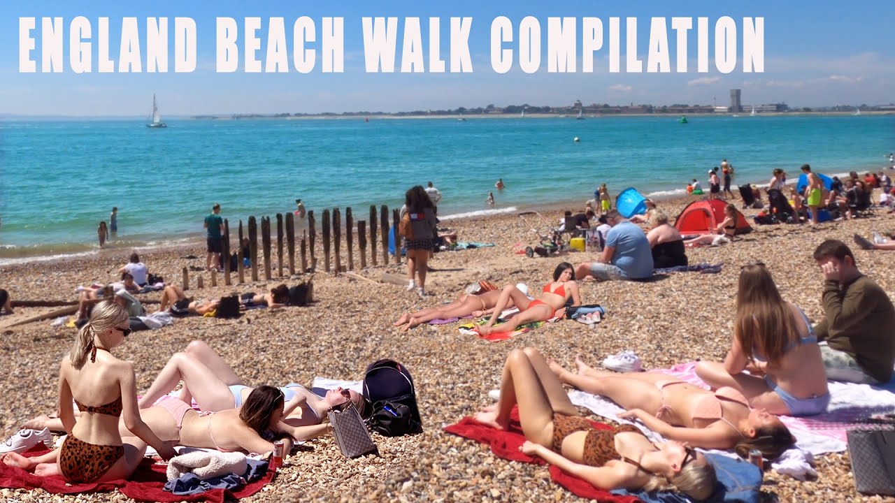 🇬🇧ENGLAND BEACH WALK COMPILATION |🏖 The MOST Beautiful Beaches in UK | England Beach Walk 4K
