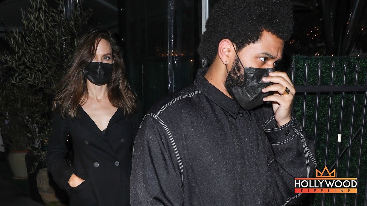 Angelina Jolie & Weeknd TOGETHER at Giorgio Baldi in Los Angeles