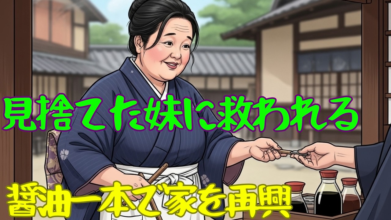落ちぶれた3人の兄を救ったのは、かつて見捨てた妹だった。 醤油一つで家を再興させた女の物語 | 民話 | 伝説 | 日本昔ばなし | 感動秘話