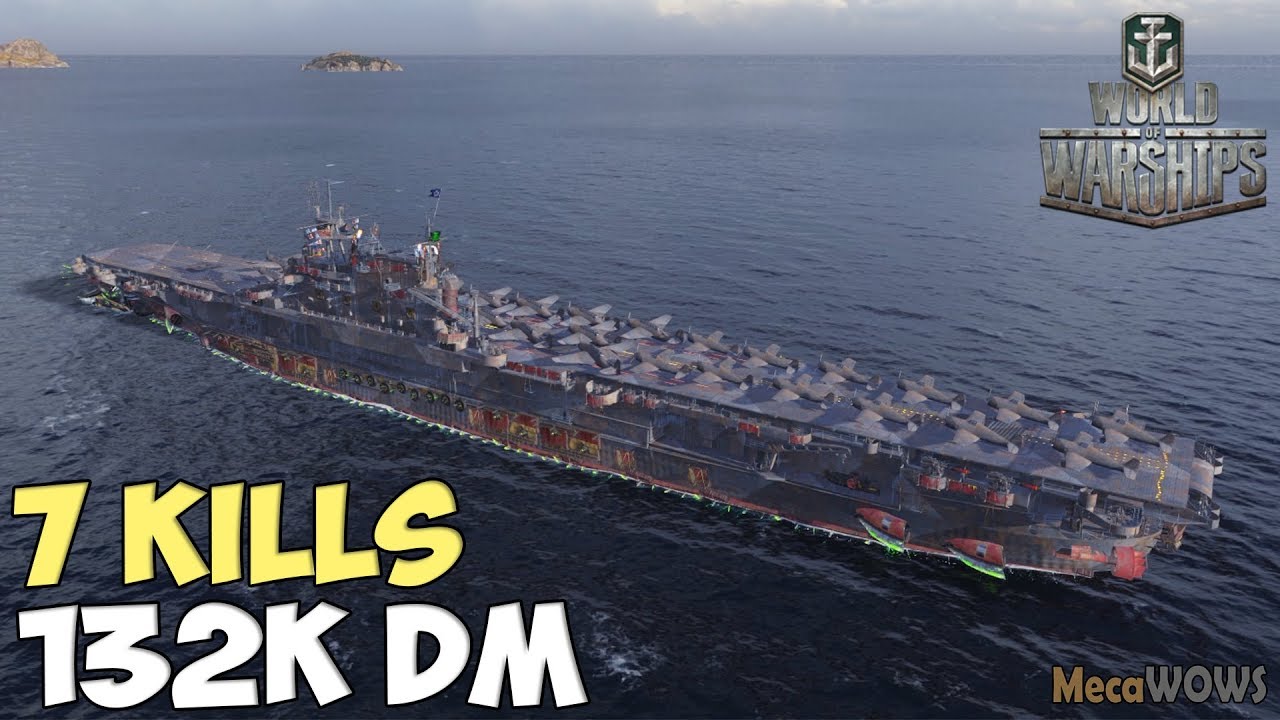 World of WarShips | Enterprise  | 7 KILLS | 132K Damage - Replay Gameplay 4K 60 fps