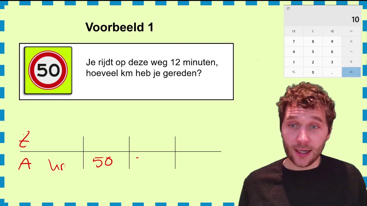 Rekenen met snelheid basis deel II tijd en snelheid reken uitleg video