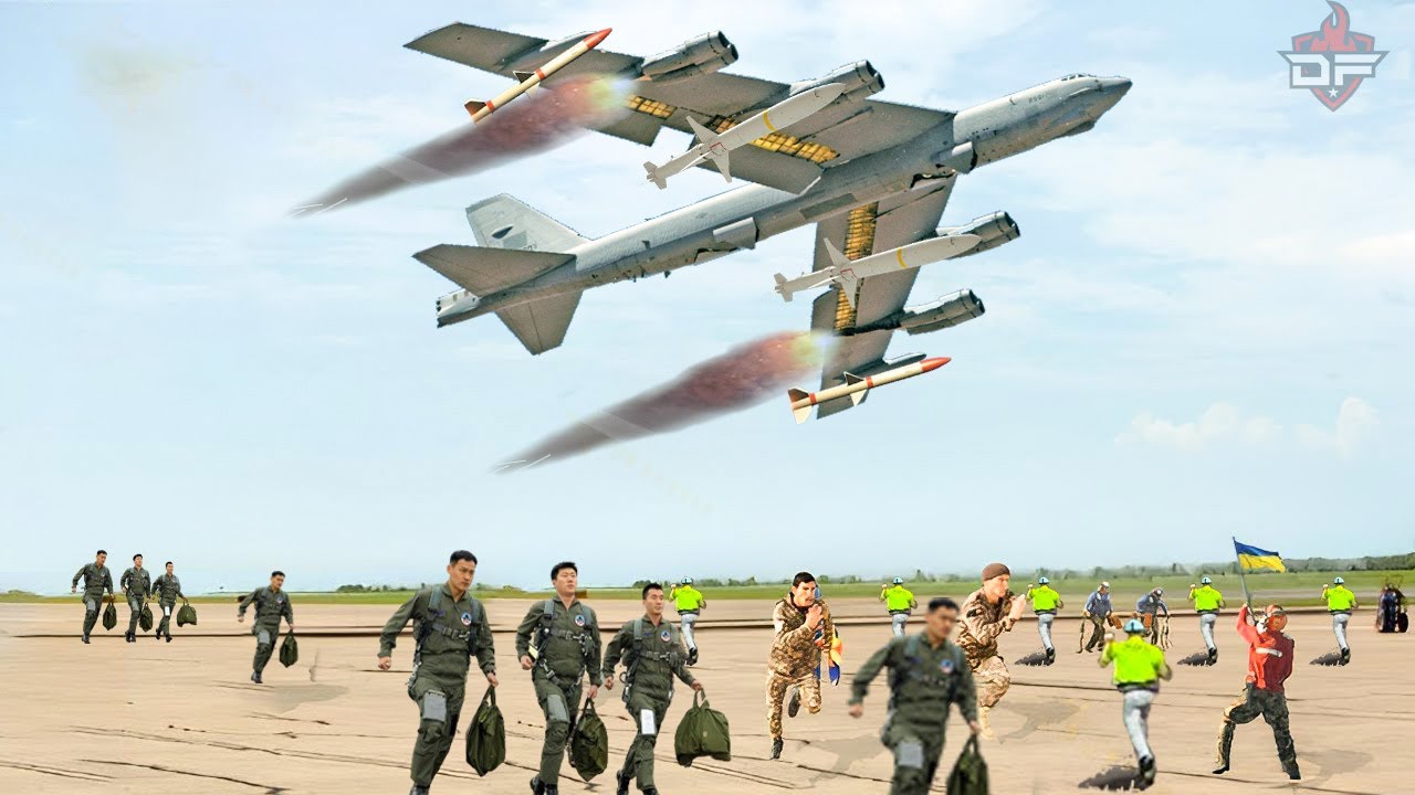 High Alert! US B 52 bomber performs emergency takeoff At Ukrainian border