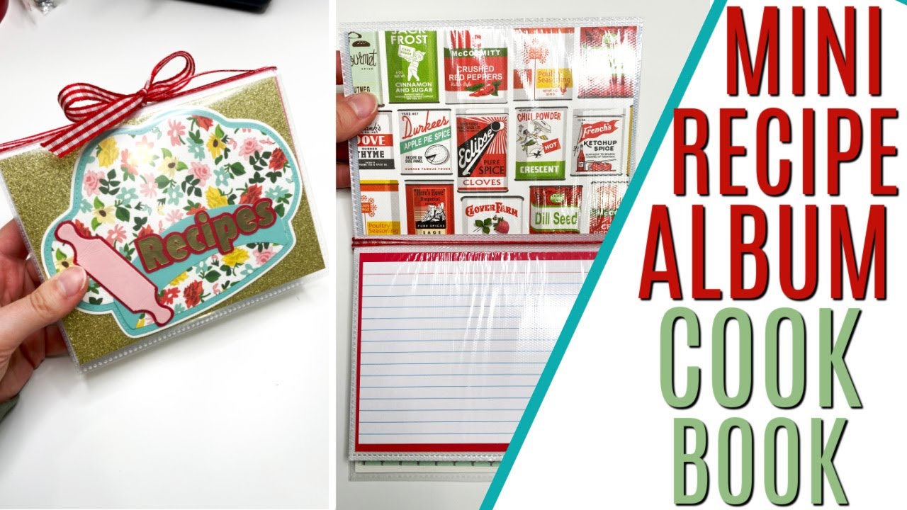 Recipe Album using Dollar Tree Photo Album, Mini Album Recipe Book, Altered Dollar Tree Photo Album