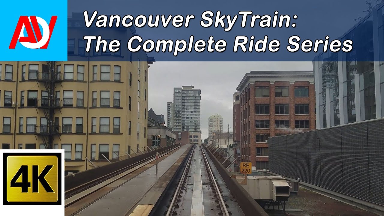 Vancouver SkyTrain: Expo Line, New Westminster to Lougheed (rain) - The Complete Ride 4K