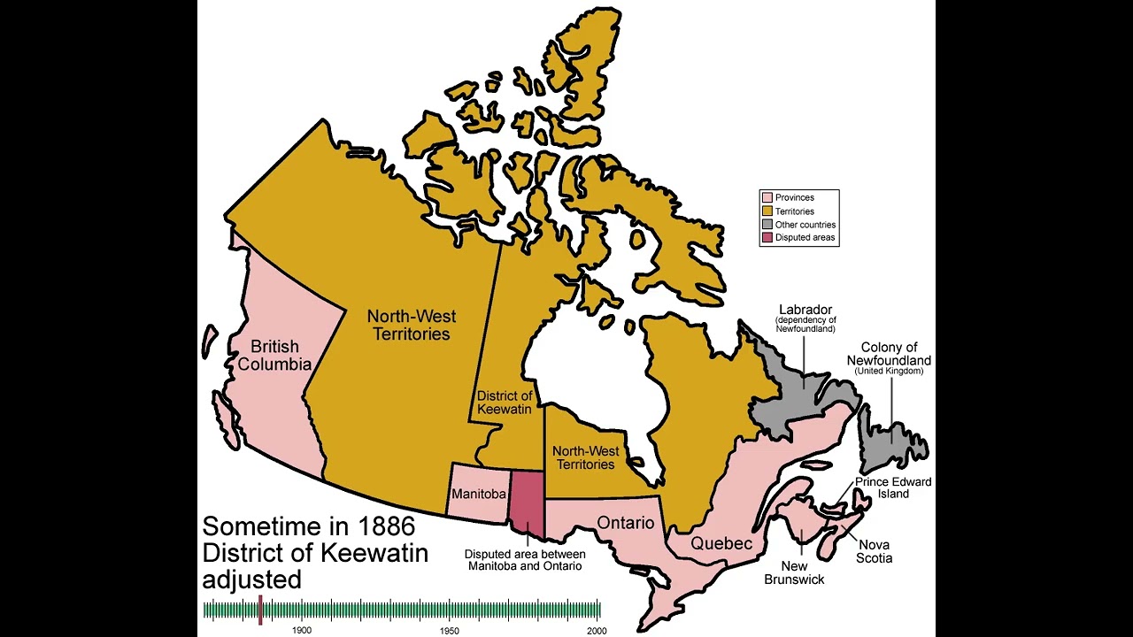 The Growth Of Canada's Provinces & Territories 1867 - 2001