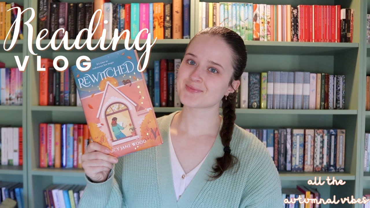 a very autumnal reading vlog // reading rewitched & starting knitting