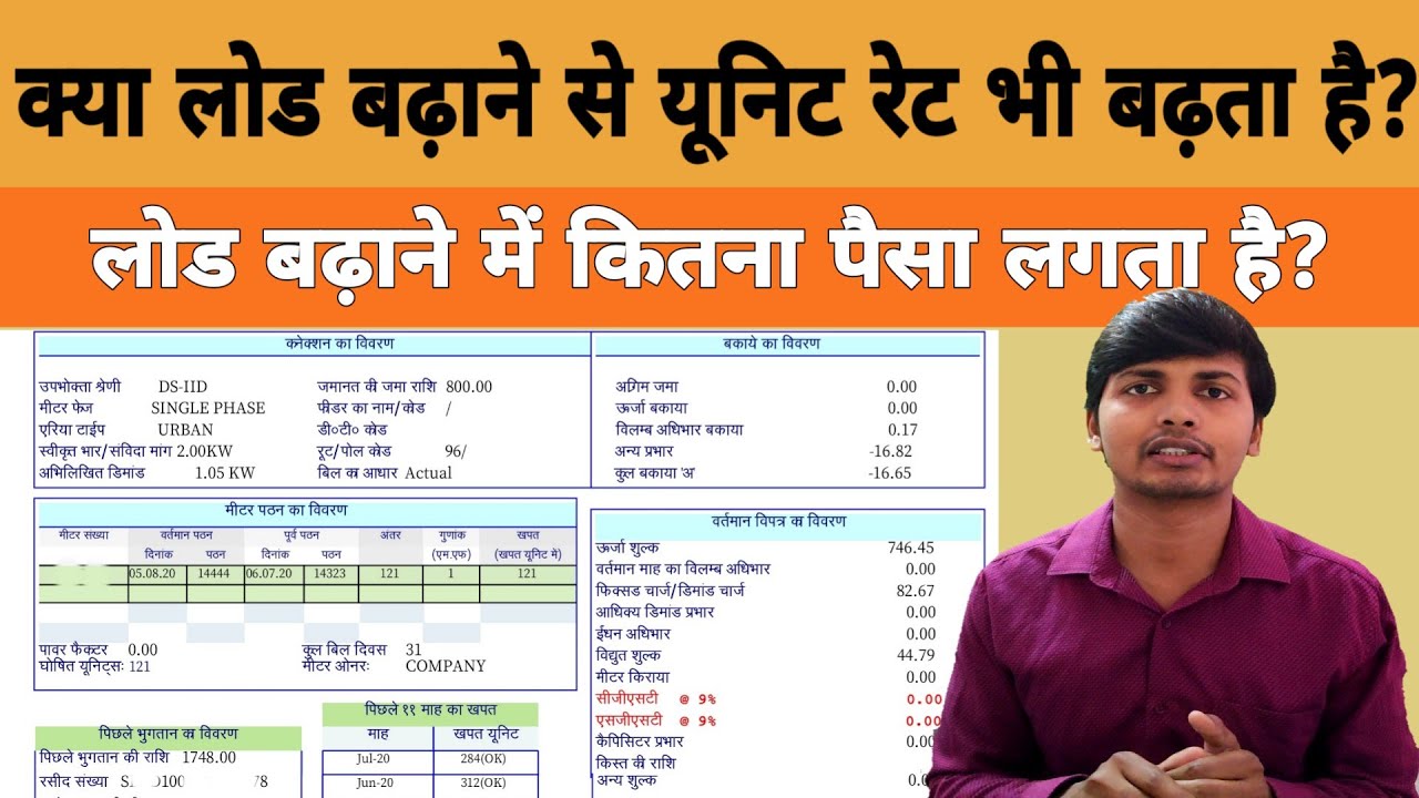 Security Amount for Load Enhancement? Does It Increases Unit Rate of Electricity Bill?