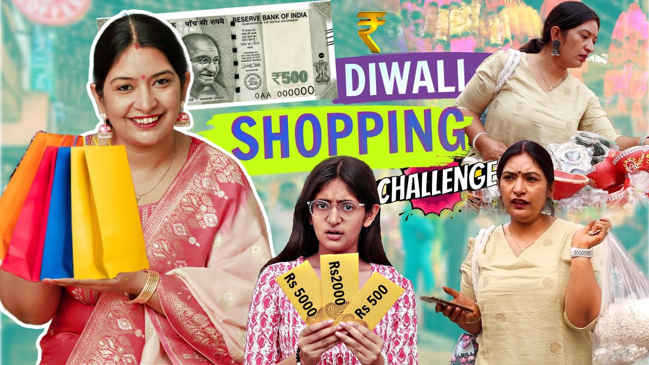Rs 500 Diwali Shopping Challenge With Anantya | Diwali Shopping | CookWithNisha