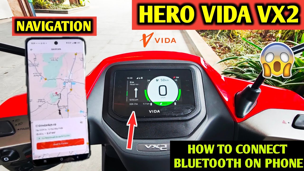 Hero Vida VX2 Bluetooth Navigation | How to CONNECT BLUETOOTH and How to Use ? JD Vlogs Delhi