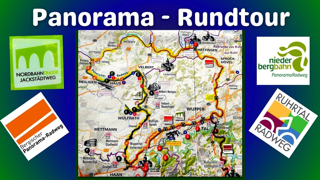 RUNDTOUR Bergischer Panorama-Radweg - Nordbahntrasse - PanoramaRadweg Niederbergbahn - RuhrtalRadweg