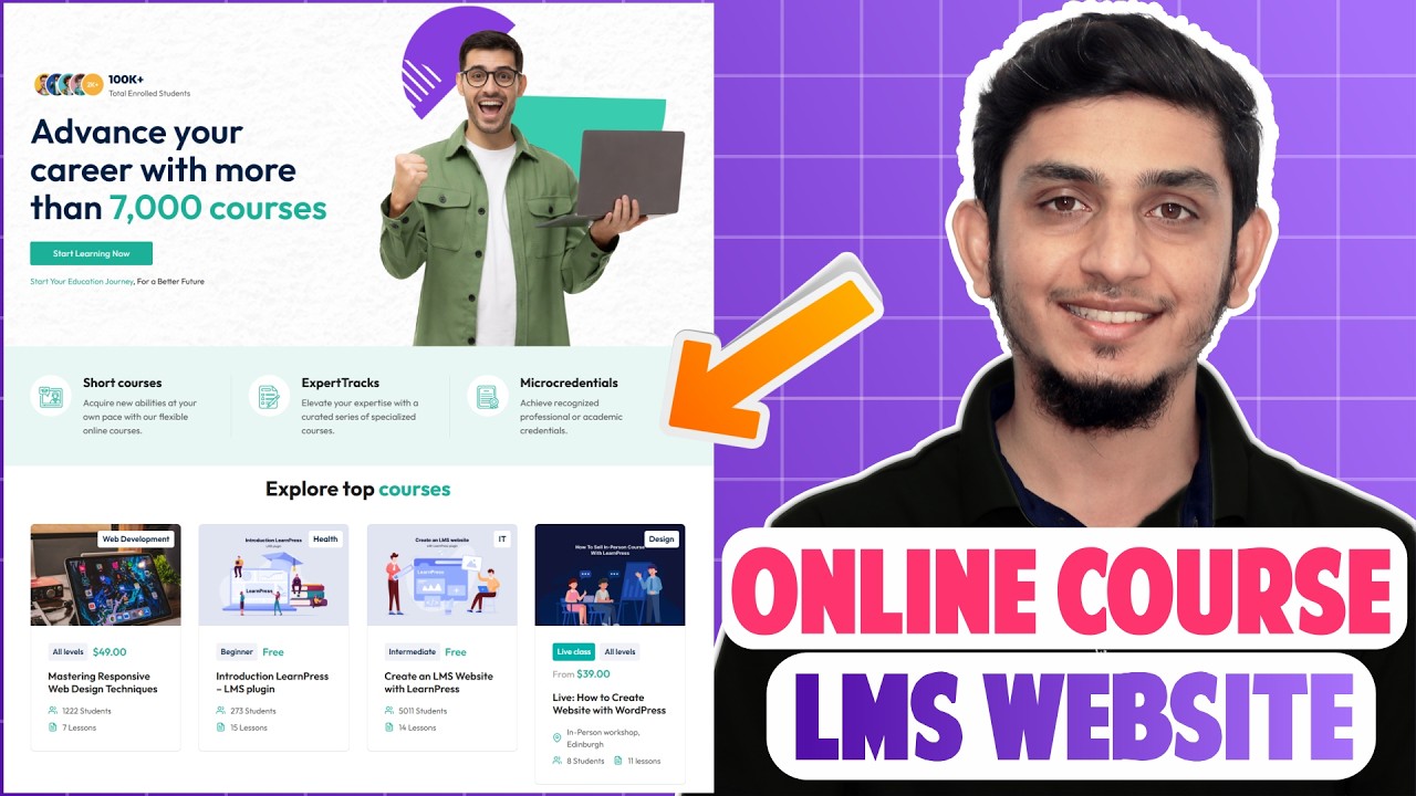 LMS Online Course Selling Website like Udemy, BYJU'S & Unacademy - FREE WordPress & Eduma Course