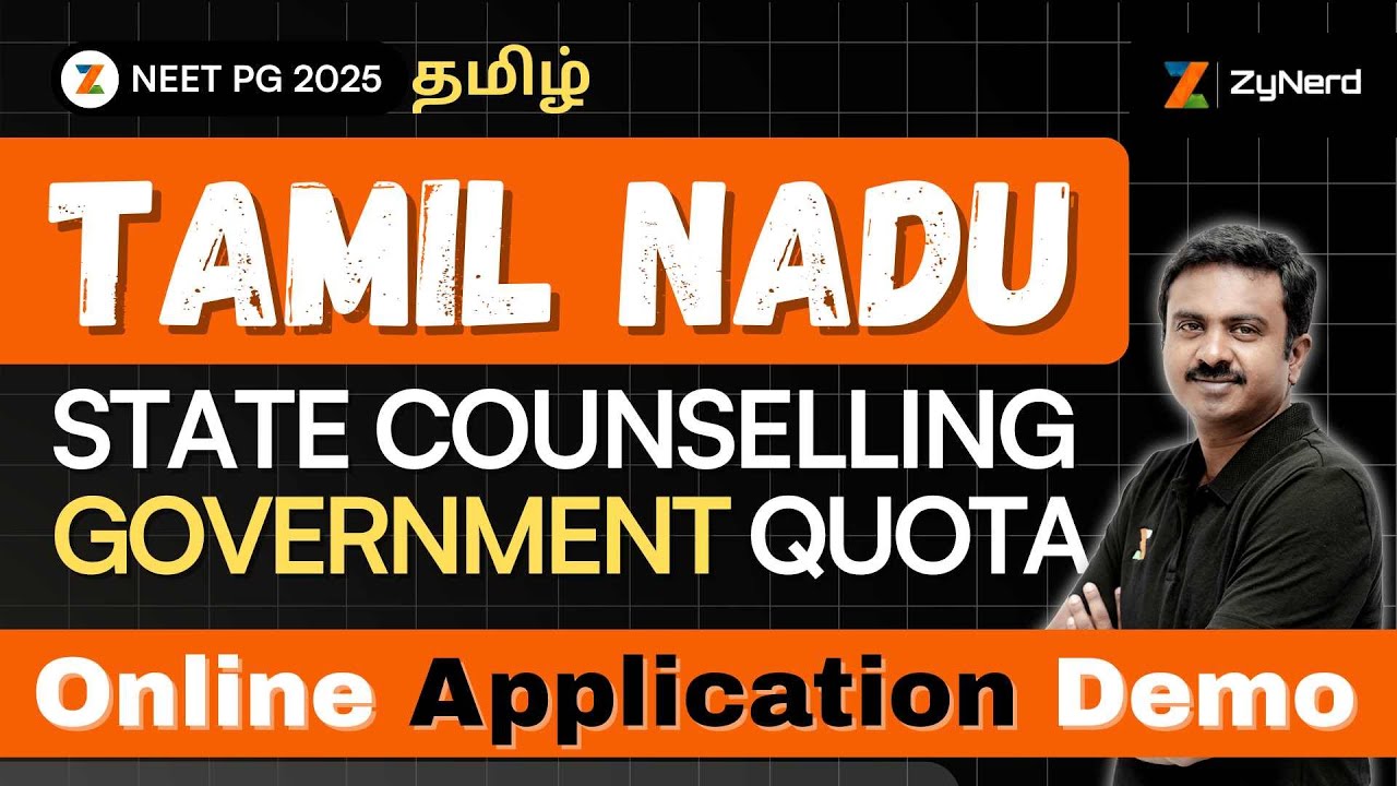 Tamil Nadu State Counselling Govt Quota-How to apply | Online Application Demo | NEET PG 2025-Tamil