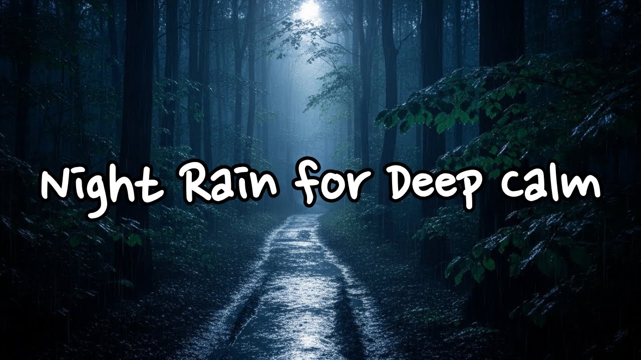 🌧️ Forest Path Night Rain 🌧️ | Rain Sounds Only for Deep Sleep & Calm Night (10 Hours)