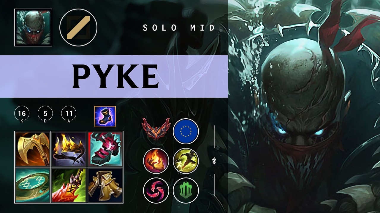 Pyke Mid vs Lux - EUW Grandmaster Patch 26.05
