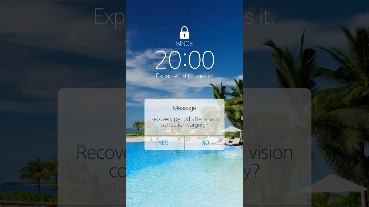 Recovery period after vision correction surgery?