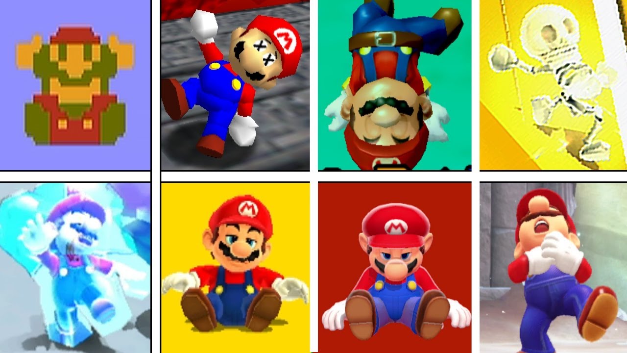Every Mario Death Animation Ever (1985-2017)