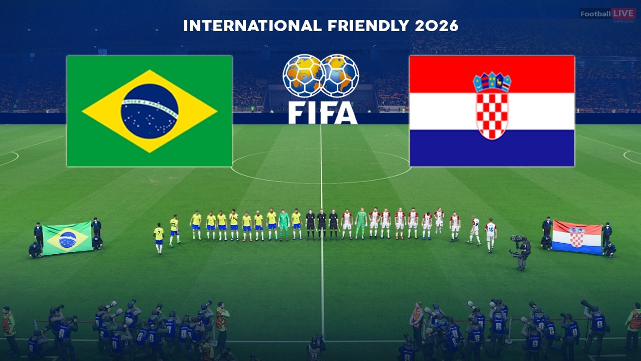 BRAZIL vs CROATIA - International Friendly 2026 | Full Match All Goals | Simulation PES