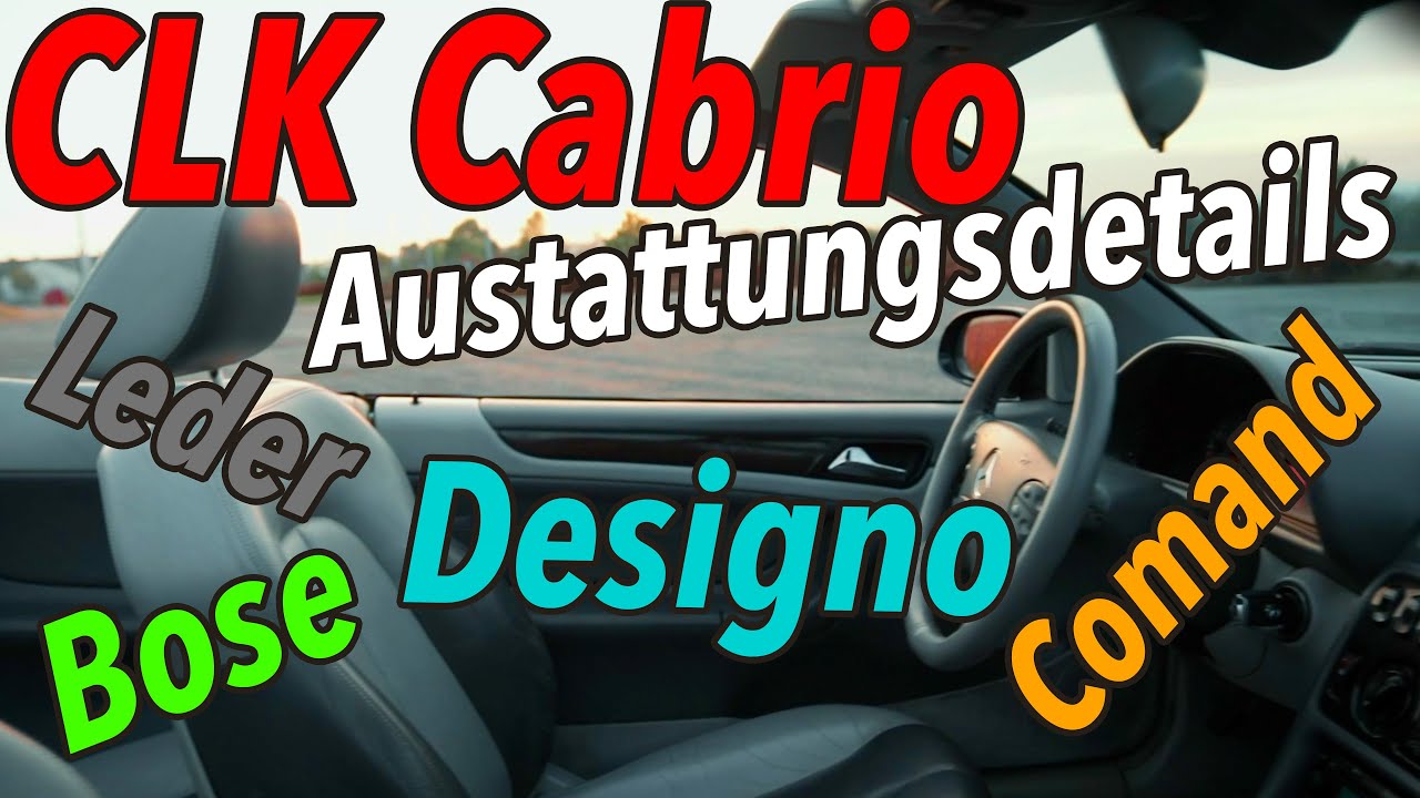 W208 CLK320 Cabrio Ausstattungsdetails 🔎  Designo Holz, Comand, Leder-Lenkrad, Bose Anlage
